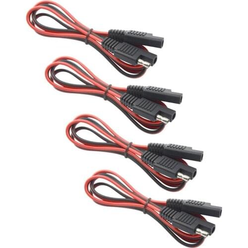 4 PCS SAE to SAE Extension Cable Quick Disconnect Wire Harness SAE Connector 3 Feet, 18 Gauge (4 PCS 3Ft)