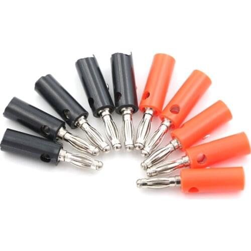 5PCS Gold Audio Banana Speaker Screw Plate Plugs Connectors