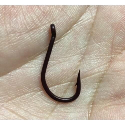 50PCS Siff Rigger Style Carp Hook-Choddy T Hooks- PTFE Coated- Stiff Rig or Chod Rig for Carp Fishings