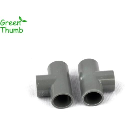 6pcs Inner Dia 20mm Equal Diameter PVC Tee Connectors Pipe Fittings for Garden Irrigation Water Supply Pipe Tool