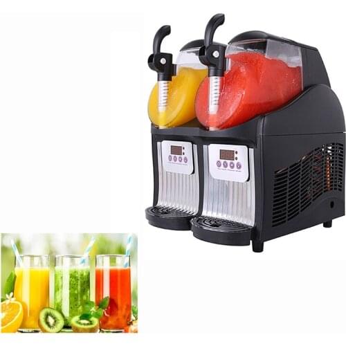 Automatic Double Slot Snow Melting Machine Snow Mud Ice Beverage Cold Drink Machine Snow Slush Ice Cream Machine 5L