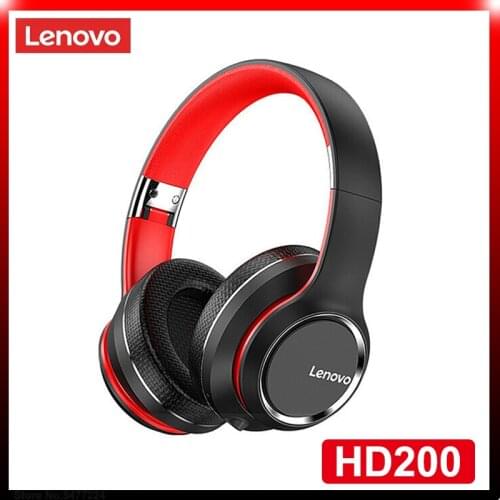 Lenovo HD200 Bluetooth Headset Wireless Headphones BT5.0 Long Standby Life With Noise Cancelling Bluetooth Headphones Earphones