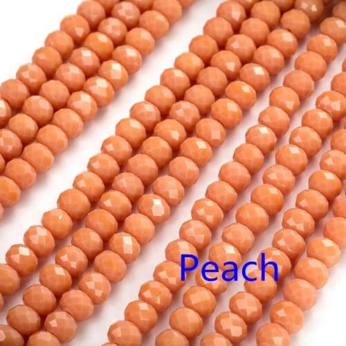 3X4mm/4X6mm/6X8mm Beads for jewelry making Austria faceted Crystal Glass Beads Loose Spacer Round Beads for Jewelry