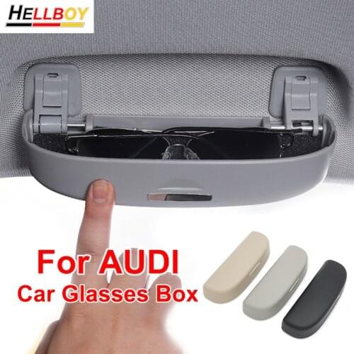 Car Sunglasses Glasses Holder Case For Audi Q5 8R Q3 F3 Q7 4L A3 8V A4 B8 B9 Grab Handle Replace Sun Glasses Storage Accessories