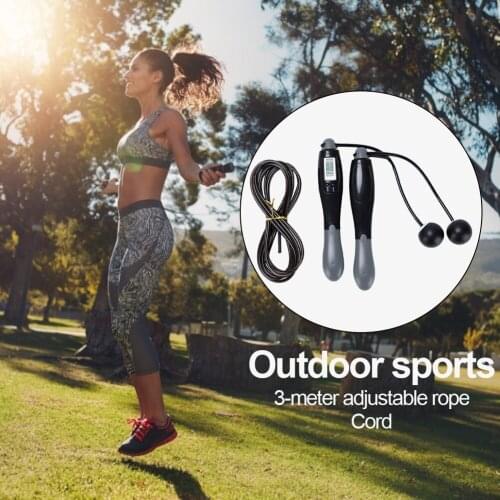 Electronic Wireless Skipping Rope Speed Jump Ropes Crossfit Anti-Slip Handle for Workout Boxing Training Adjustable Wire Calorie