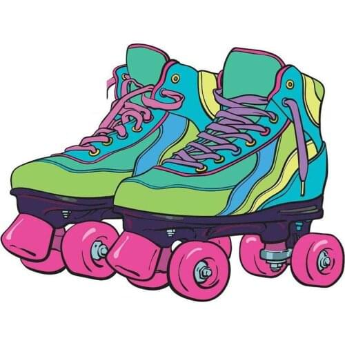 Personality Roller Skate Car Stickers Vinyl Decal Occlusion Scratch Sticker for Car Trunk Laptop JDM ATV Apply To Car Window