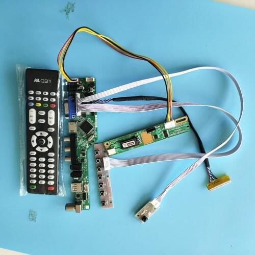 Kit for LP141WX1 TL 30pin 1 lamps TV VGA HDMI USB AV LED Panel Screen Monitor Audio Remote 1280x800 Controller Board Display LCD