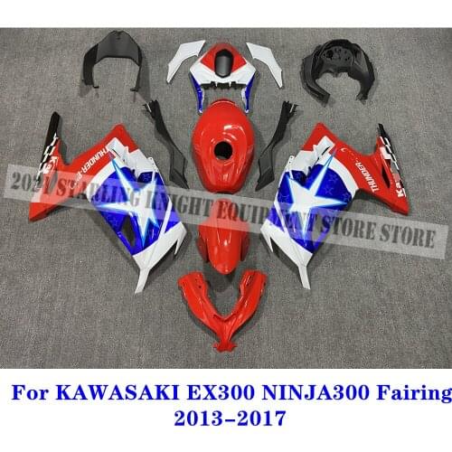 For KAWASAKI EX300 NINJA300 2013 - 2017 2014 2015 2016 Injection Bodywork Red Blue New ABS Whole Motorcycle Fairings Kits Fit