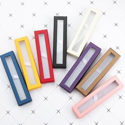 Pen Box Single Pen Box Creative Transparent Paper Packaging Gift Box Packaging Box School Office Student Supplies