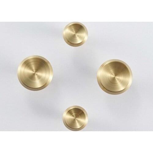 Single Hole Brass Cabinet Knobs Wardrobe Knob Kitchen Cabinet Handles Drawer Pull Knobs Gold Brass Door Handle and knobs