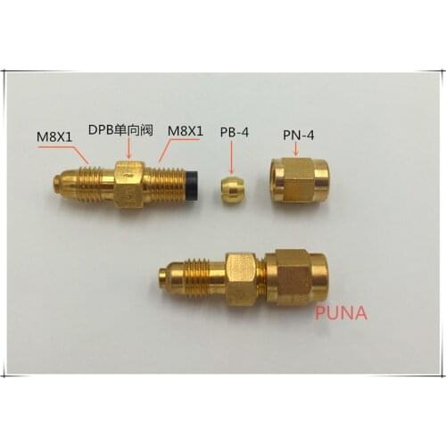M8*1 inlet/outlet Brass oil flow resistance metering unit PSS/ DPB-2series for centralized lubrication system/CNC machine centre