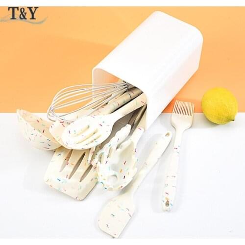 T&Y 10/11pcs New Colorful Non-Stick Silicone Utensil Cooking Set, Heat-Resistant Kitchenware Tools with Storage Box or Hooks