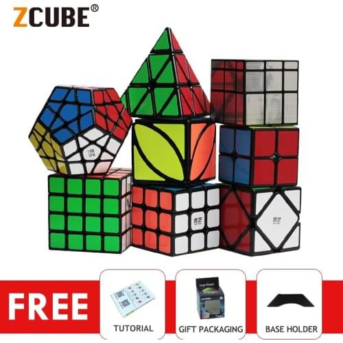 ZCube Magic Cube Pack 8pcs Bundle Set Toys Qiyi XMD 2x2x2 3x3x3 4x4x4 Mirror Professional Cubo Magico Packing Set