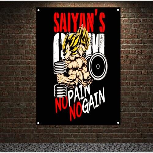Wall Art Gym Decor Man Muscular Body Poster Wall Hanging Mural Workout Bodybuilding Banner Fitness Exercise Tapestry Painting D4