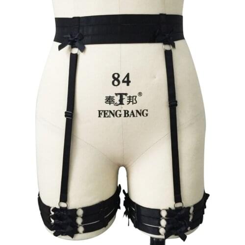Black New liguero boda Garters Gothic Harajuku garter belt body harness prom liguero leg garter suspender belt