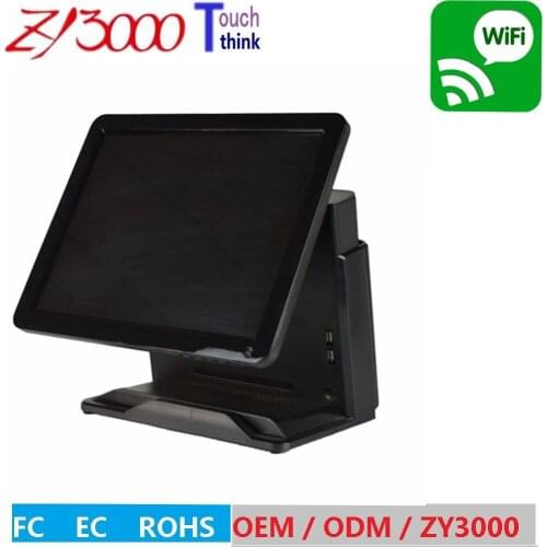 New stock (Q8) black capacitive touch screen POS system wireless pos system With MSR card reader