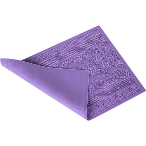 Lace Flower Wedding Cake Silicone Beautiful Flower Lace Fondant Mold Mousse Sugar craft Icing Mat Pad Pastry Baking Tool