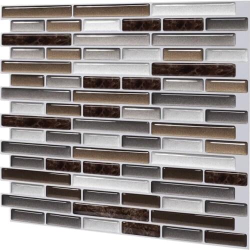 Vividtiles Marble Stone Self Adhesive Wallpaper 3D Waterproof Anti Mold Kitchen Peel and Stick Wall Tiles - 1 Sheet