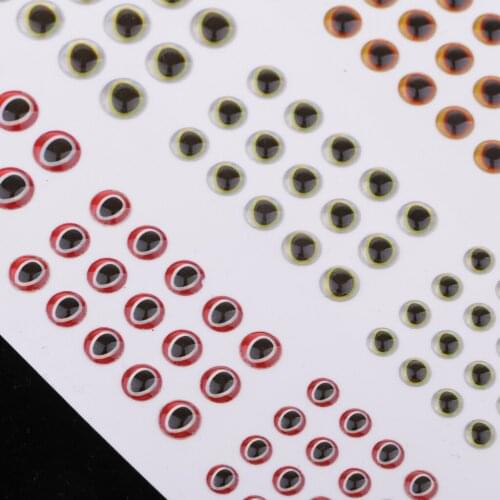 183pcs 3D Hard Epoxy Eyes, Fishing Fly Tying Streamers Lures Crafts