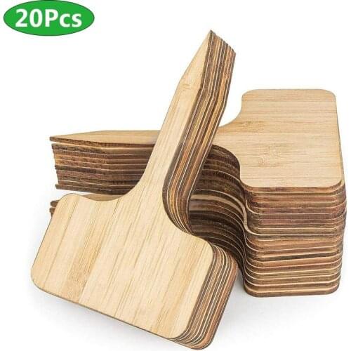 20Pcs Bamboo Plant Flower Succulents Labels Tags Garden Nursery Pots Markers The plant labels are madeof natural bamboo material