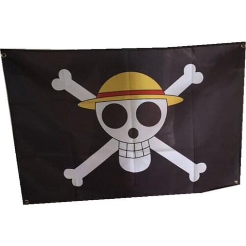 2x3 FT High Quality One Piece Luffy Flag Jolly Roger Pirate Flag Home Decor Polyester Banner 60cmx90cm