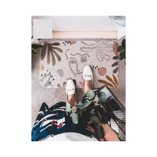 Aiboully 45*75cm60*90cm Nordic Minimalist Doorway Wire Mats Bedroom Foyer Dedusting Bathroom Door Front Anti-Skid Waterproof Mat