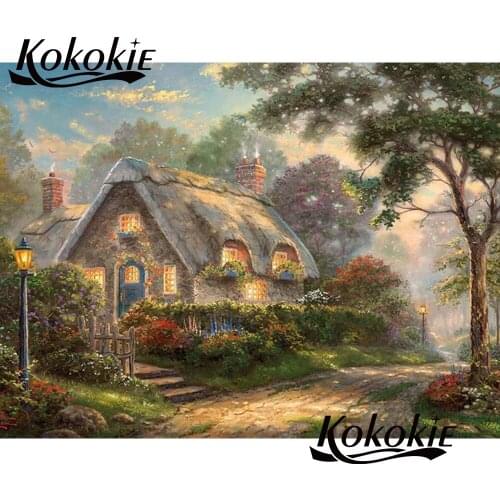 Diamond embroidery nature scenic full square diamond art decoration handicraft 5d diamond Mosaic landscape diamond painting