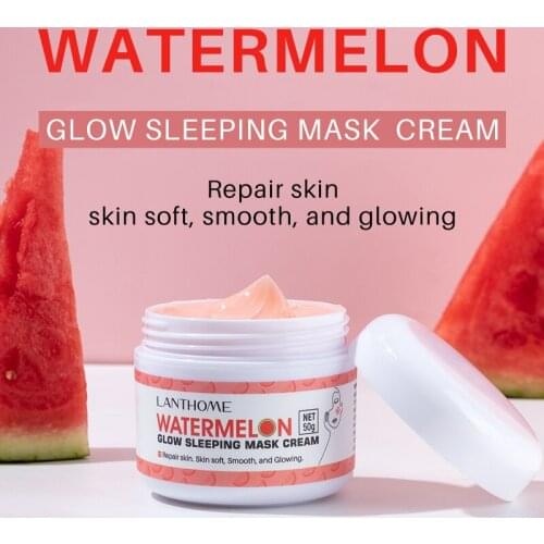 Watermelon glow sleeping mask cream Moisturizing whitening and firming skin deep cleansing anti-aging and anti-wrinkle 50g