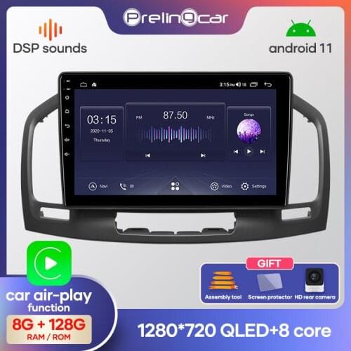 Prelingcar Android 10.0 NO DVD 2 Din Car Radio Multimedia Video Player Navigation GPS For Buick Regal Opel Insignia 1 2009-2013