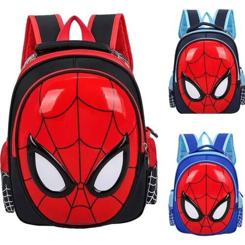 Disney Spiderman Childrens School Bag Waterproof Cartoon 3d Backpack Anime Figure Spider Man Kindergarten Schoolbag Kid Gifts