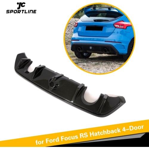 For Focus RS Carbon Fiber Rear Bumper Lip Diffuser For Ford Focus RS Hatchback 4 Door 2016 2017 2018