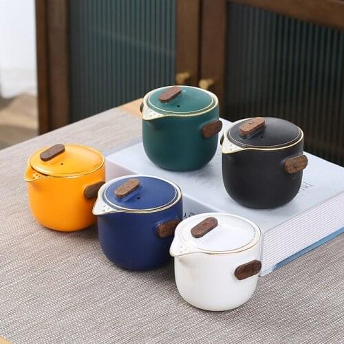 Travel Tea Set One Pot Two Cups Outdoor Car Portable Small Bag Japanese Simple and High-End Express Cup Set
