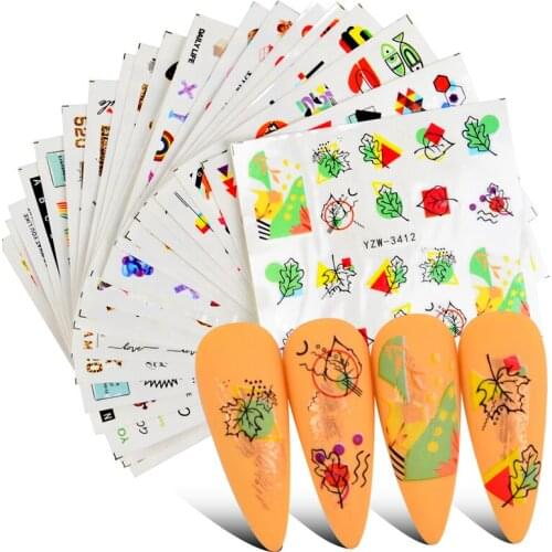 Elegant Florals Nails Art Manicure Water Decal Decorations Design Water Transfer Nail Sticker For Nails Tips Beauty