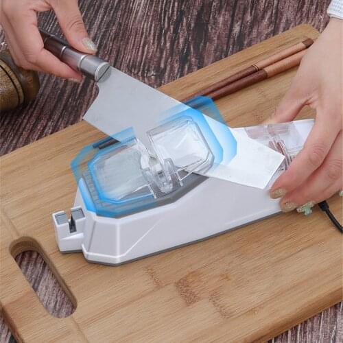 Upgrade Electric Kitchen Knife Sharpener Professional for Knives and Scissors Sharpening Machine with Whetstone Grinding Stone