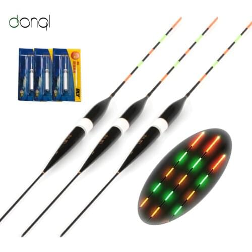 DONQL Electronic Fishing Float Fluorescence Night Fish Buoy USB Charger Rechargeable CR425 Battery Luminous Float Fishing Tackle