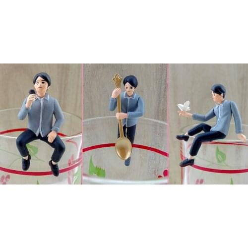 Pvc figure cup toy man figure 3pcs/set