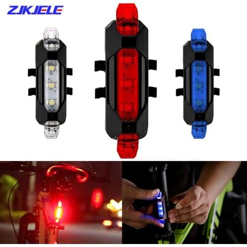 USB Rechargeable Mountain Bike Light Bicycle Front Back Rear Taillight Cycling Safety Warning Light Waterproof Lamp Flashing