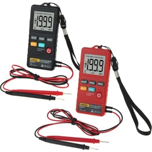 Resistance Ammeter Meter Tester with LED Light Multimeter AN301 Mini Digital Multimeter 1999Counts AC/DC Voltmeter Resistance Am
