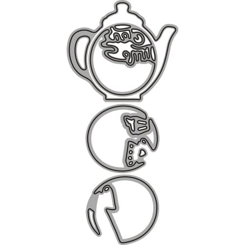 JMCRAFT 2021 New Cute Round Kettle Metal Cutting Dies Scrapbook Mold Cutting Mold DIY Crafts Handmade Dies