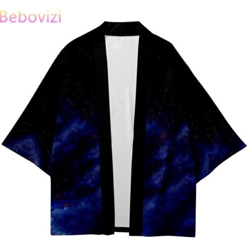 Plus Size 5XL Wolf Print Fashion Beach Japanese Kimono Kimetsu No Yaiba Robe Cardigan Men Shirts Yukata Haori Womens Clothing