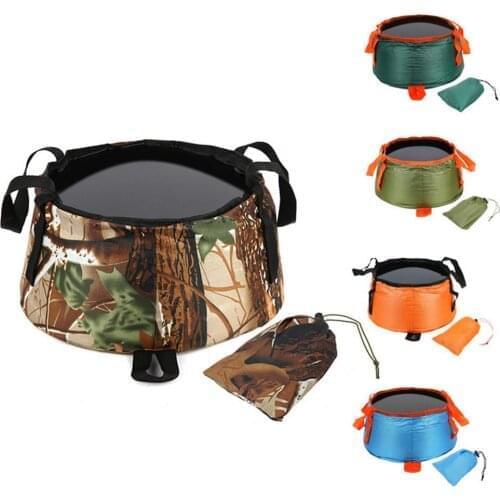 Round Collapsible Wash Basin Foot Washbasin Travel Fishing Hiking Outdoor Camping Protable Folding Bucket Water Container Bag