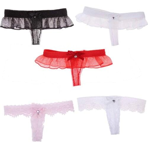 MagiDeal 1/6 Scale Female Clothing Accessories Briefs for 12' Action Figure Red