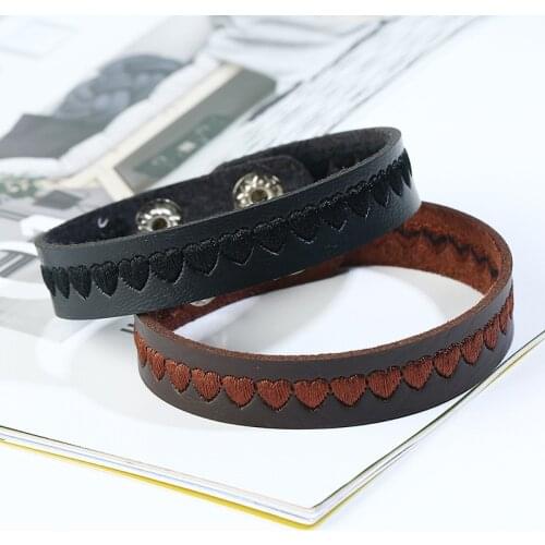 Black Brown Leather Men/Women Bracelet Jewelry Man Personality Bracelet Wristband Charm Braclet For Male Accessories Hand Cuff