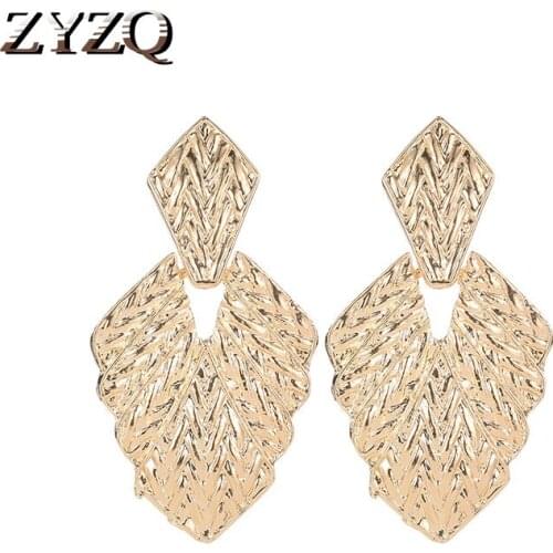 ZYZQ New Arrival Euro Style Hyperbole Earrings For Women Classic Plant Earrings Punk Party Accessories Personality Earrings