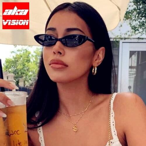 AKA VISION 2021 Cat Eye Sunglasses Women Vintage Eyewear For Women/Men Brand Designer Sun Glasses Female Oval Gafas De Sol UV400