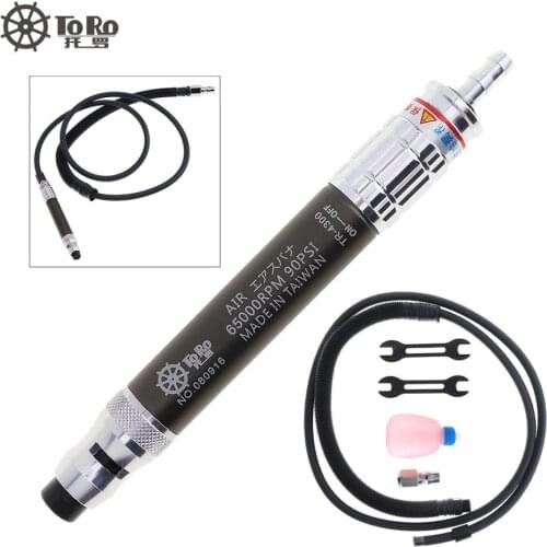TORO-4300 1/4" Mini High-speed Pneumatic Grinding Machine Pen with Air Tube for Hardware Mold / Steam Locomotive