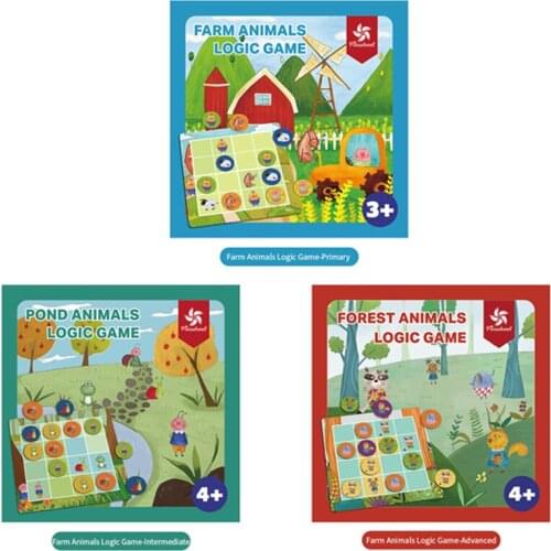 PWO Children Educational Farm Animals Board Game Logic Toys