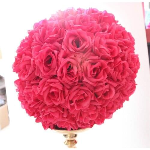 SPR 15pcs/lot Free shipping 25cm more color available,bride holding flower ball wedding kissing,party decoration flower ball