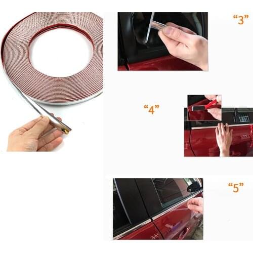 Car styling Decoration Sticker Chrome Strip For UAZ 31512 3153 3159 3162 Simbir 469 Hunter Patriot