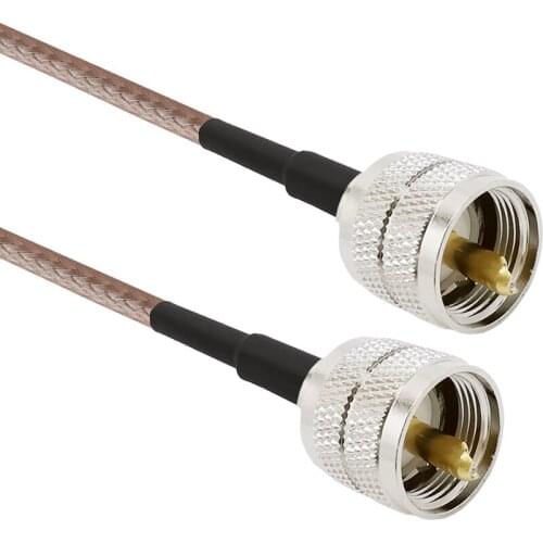 UHF PL-259 Male Plug To UHF Male PL259 Connector RG316D Double Shield Sliver Low Loss Cable For HAM & CB Radio,Antenna Analyzer